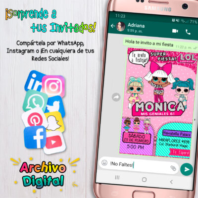 LOL Surprise Invitación Digital de Cumpleaños