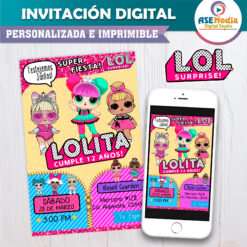 LOL Surprise Invitación Digital de Cumpleaños Mod 02