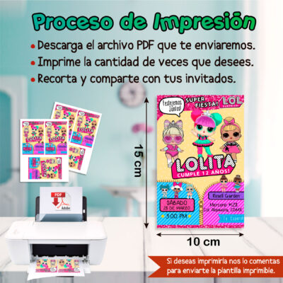 LOL Surprise Invitación Digital de Cumpleaños Mod 02
