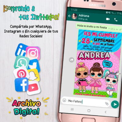 LOL Surprise Invitación Digital de Cumpleaños Mod 03