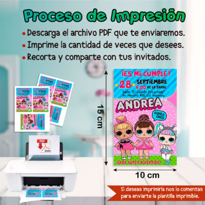 LOL Surprise Invitación Digital de Cumpleaños Mod 03