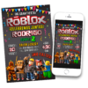 Roblox Invitación Digital de Cumpleaños