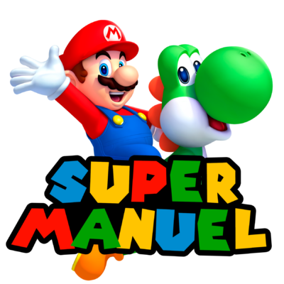 Mario Bros y Yoshi Logo Personalizado con Nombre para Cumpleaños