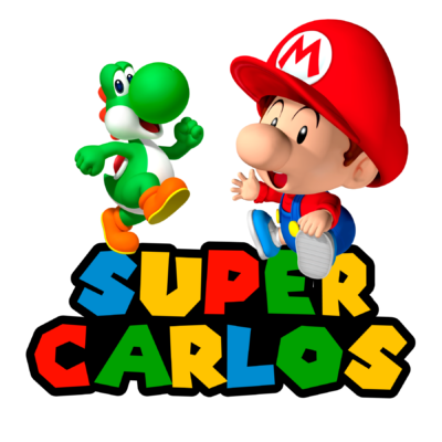 Baby Mario Bros Logo Personalizado con Nombre para Cumpleaños