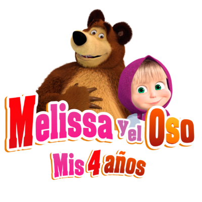 Masha y El Oso Logo Personalizado con Nombre para Cumpleaños