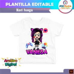 Kori Juega Karim Plantilla Editable para Playera T-Shirt