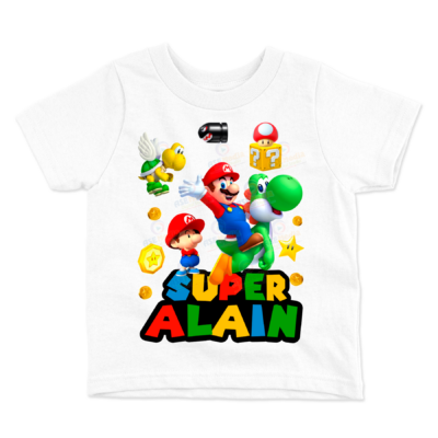Super Mario Bros Plantilla Editable para Playera T-Shirt - Imagen 3