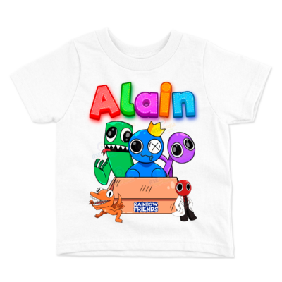 Rainbow Friends Roblox Plantilla Editable para Playera T-Shirt - Imagen 3