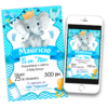 Baby Shower Elefantito Invitación Digital