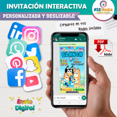 Bluey Invitación Interactiva de Cumpleaños - Imagen 5
