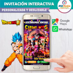 Alternative view of Dragon Ball Super Invitación Interactiva de Cumpleaños