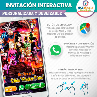 Dragon Ball Super Invitación Interactiva de Cumpleaños - Imagen 4