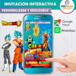 Alternative view of Dragon Ball Super Invitación Interactiva de Cumpleaños Mod 03