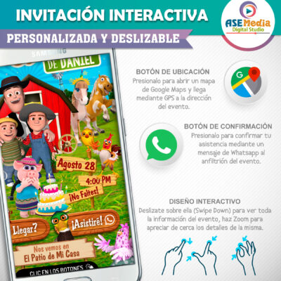 La Granja de Zenón Invitación Interactiva de Cumpleaños - Imagen 4