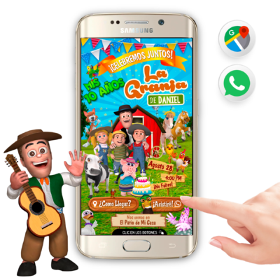 La Granja de Zenón Invitación Interactiva de Cumpleaños