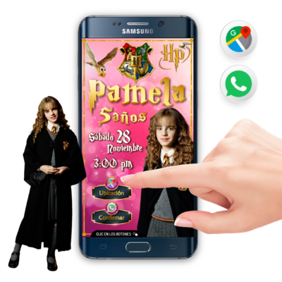 Harry Potter Hermione Invitación Interactiva de Cumpleaños