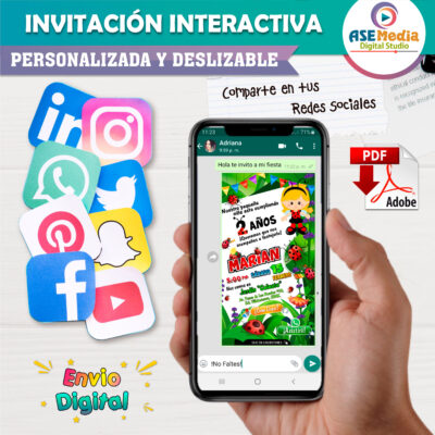Mariquita Catarina Invitación Interactiva de Cumpleaños - Imagen 5
