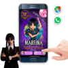 Merlina Invitación Interactiva de Cumpleaños