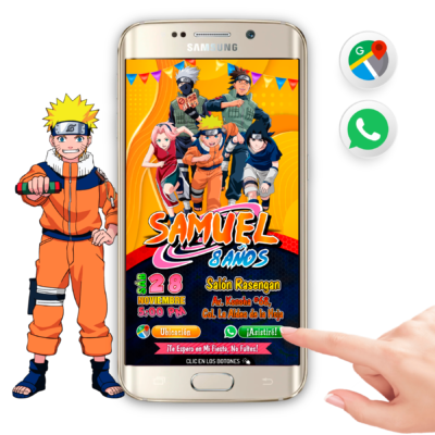 Naruto Shippuden Invitación Interactiva de Cumpleaños