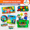 Mario Bros y Luigi Etiquetas Escolares Editables