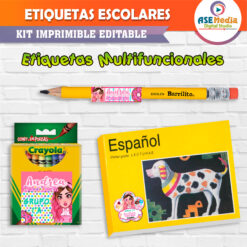 Mis Pastelitos Etiquetas Escolares Editables