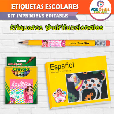 Mis Pastelitos Etiquetas Escolares Editables