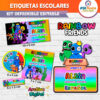Rainbow Friends Kit de Etiquetas Escolares Editables