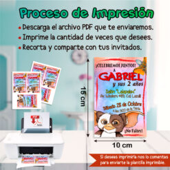 Gizmo, Gremlins Invitación Digital de Cumpleaños