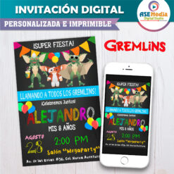 Gremlins Invitación Digital de Cumpleaños