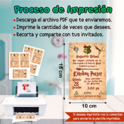Hogwarts School Harry Potter Invitación Digital de Cumpleaños