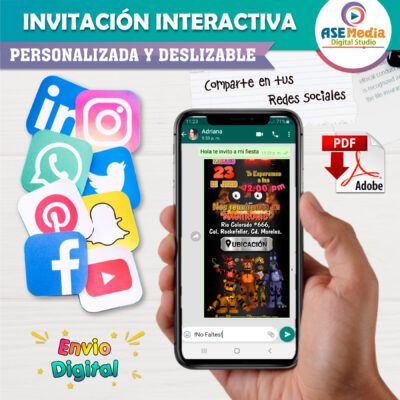 Five Nights at Freddy's Roblox Invitación Interactiva de Cumpleaños - Imagen 5