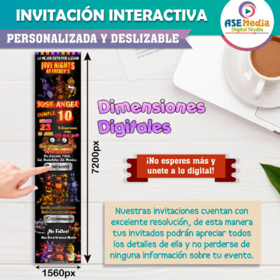Five Nights at Freddy's Roblox Invitación Interactiva de Cumpleaños - Imagen 6