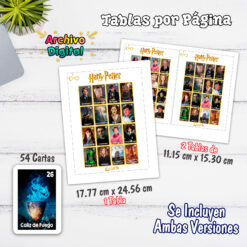 Lotería Harry Potter Imprimible