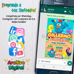 Gallina Pintadita Invitación Digital de Cumpleaños Mod. 02