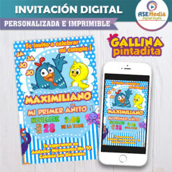 Gallina Pintadita Invitación Digital de Cumpleaños Mod. 03
