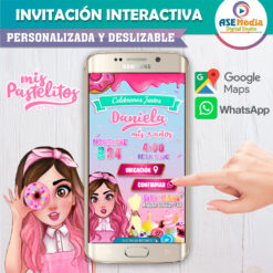 Alternative view of Mis Pastelitos Invitación Interactiva de Cumpleaños