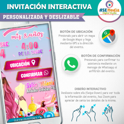 Mis Pastelitos Invitación Interactiva de Cumpleaños - Imagen 4