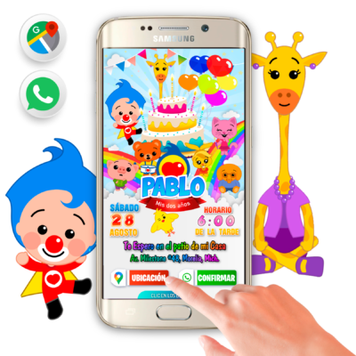 El Payaso Plim Plim Invitación Interactiva de Cumpleaños