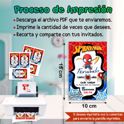 Iron Spiderman Baby Invitación Digital de Cumpleaños
