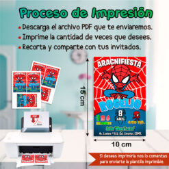 Spiderman Chibi Baby Invitación Digital de Cumpleaños