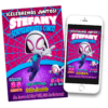 Ghost Spider Woman Gwen Invitación Digital de Cumpleaños