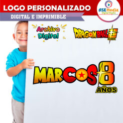 Alternative view of Dragon Ball Super Logo Personalizado con Nombre para Cumpleaños