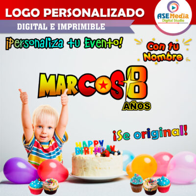 Dragon Ball Super Logo Personalizado con Nombre para Cumpleaños - Imagen 3