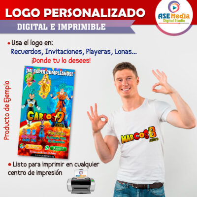 Dragon Ball Super Logo Personalizado con Nombre para Cumpleaños - Imagen 4