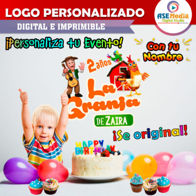 La Granja de Zenón Logo Personalizado con Nombre Mod. 02