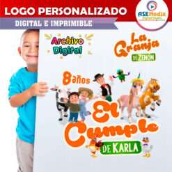 Alternative view of La Granja de Zenón Logo Personalizado con Nombre Mod. 04