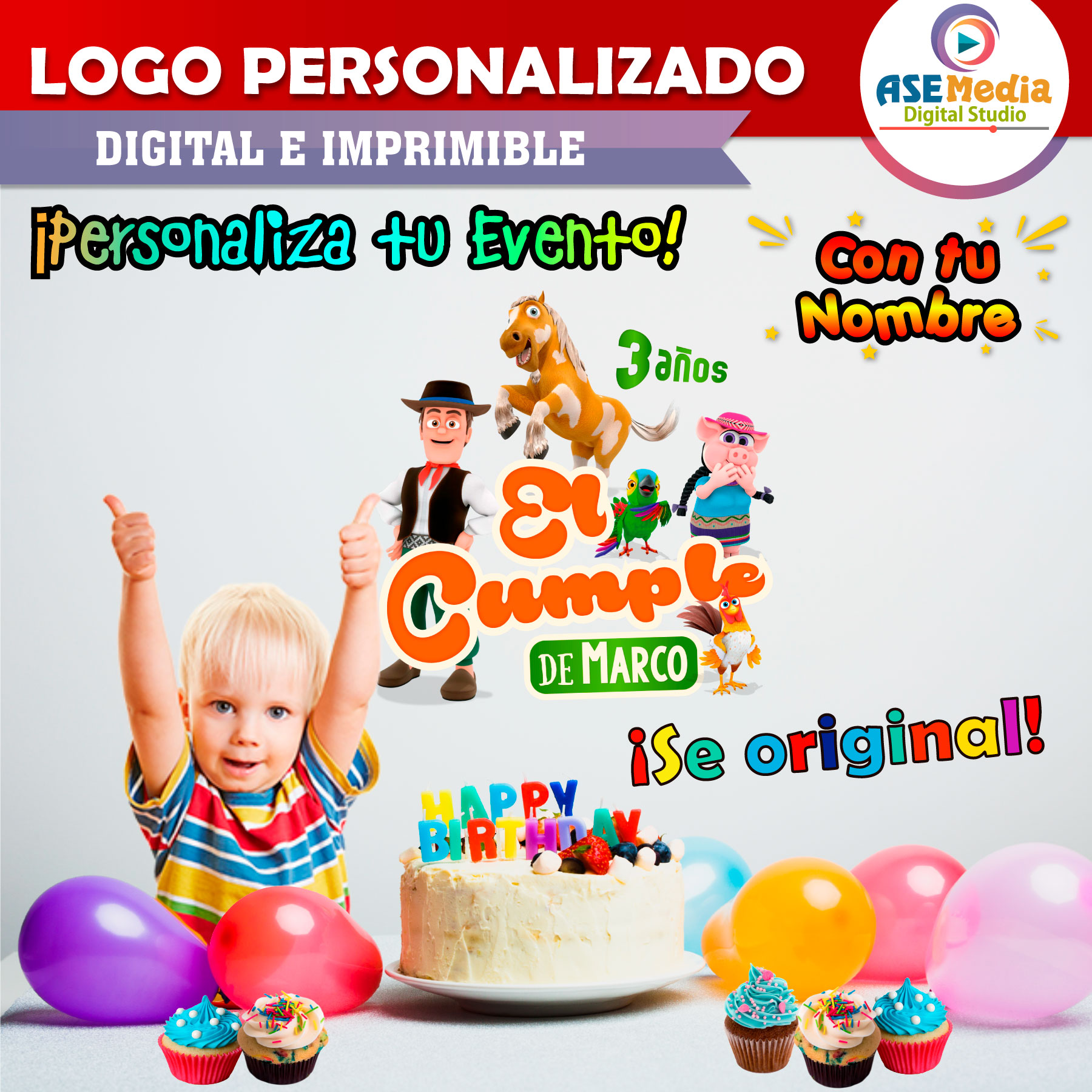 La Granja de Zenón Logo Personalizado con Nombre Mod. 05 - Imagen 3