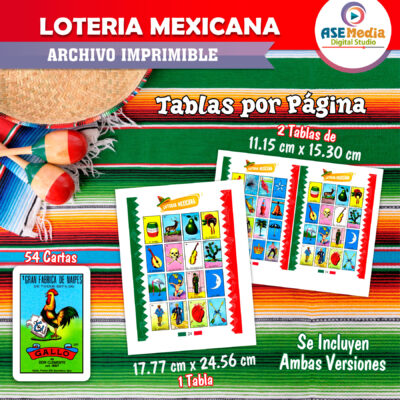 Lotería Mexicana Mi México Imprimible Mod. 02 - Imagen 3