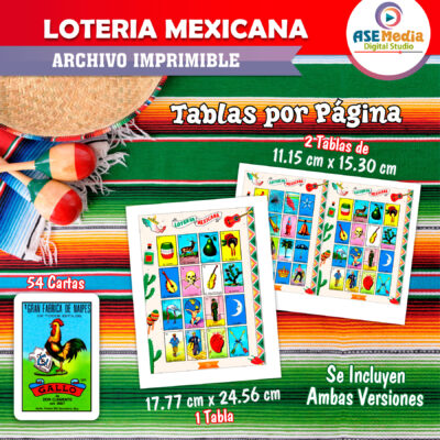 Lotería Mexicana Nuestras Raices Imprimible Mod. 03 - Imagen 3
