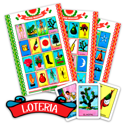 Lotería Mexicana México Festivo Imprimible Mod. 04
